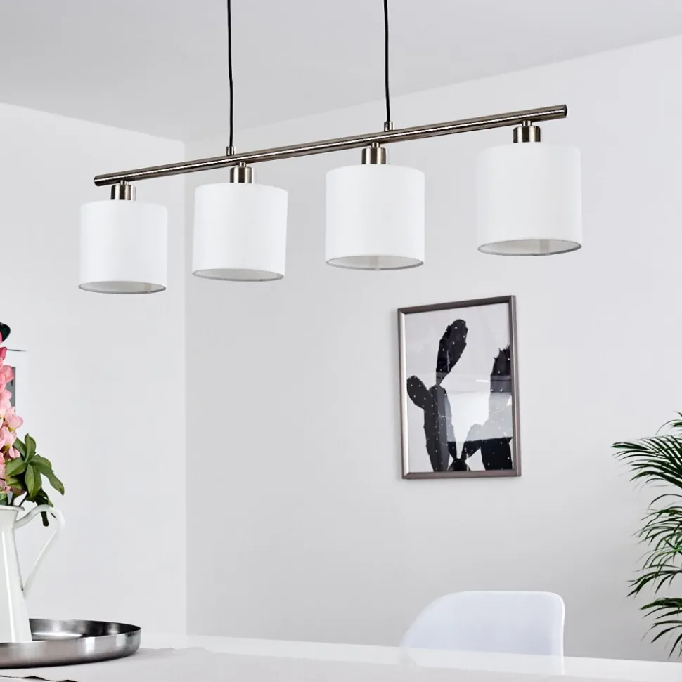 Suspension Alsen Nickel Mat, 4 Lumieres