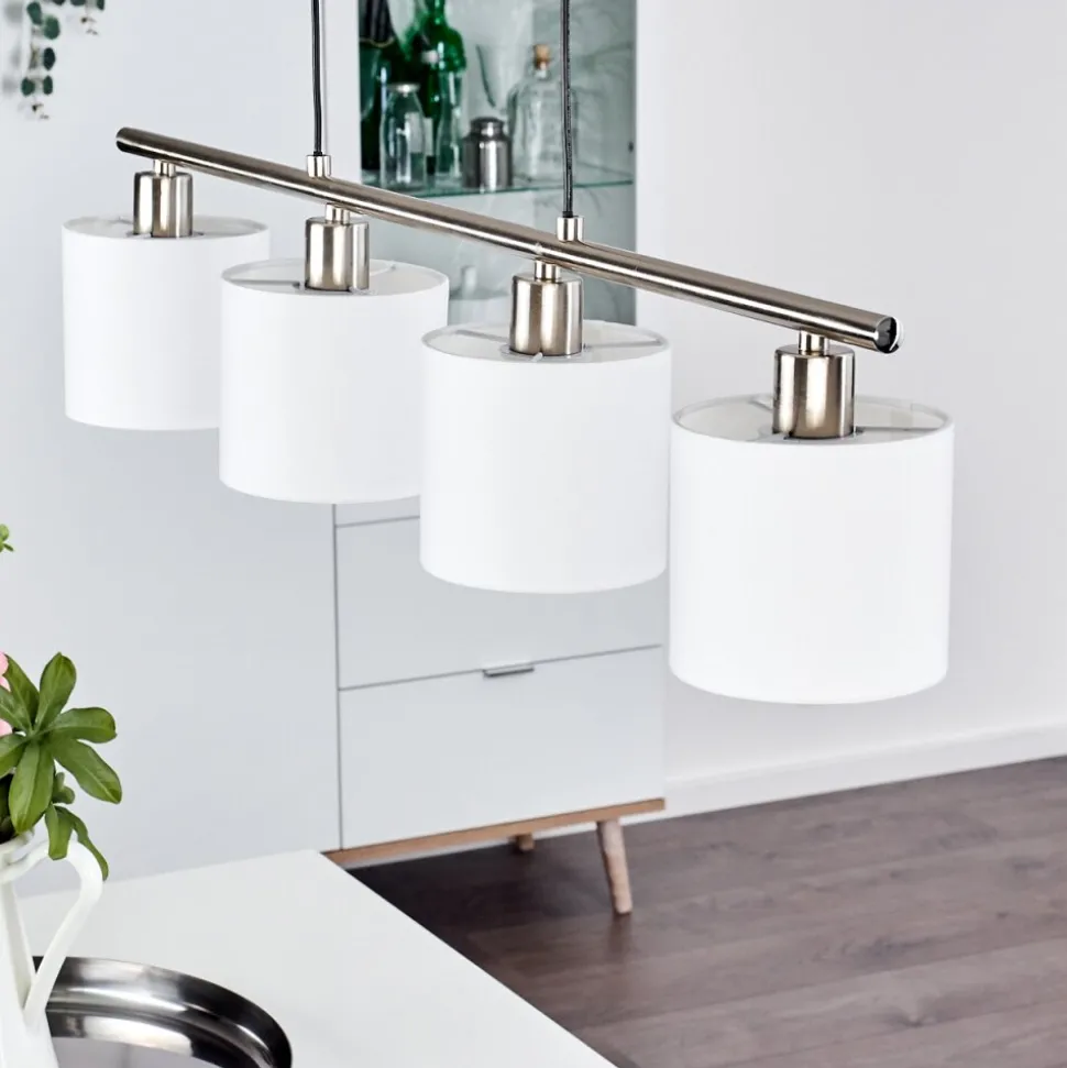 Suspension Alsen Nickel Mat, 4 Lumieres