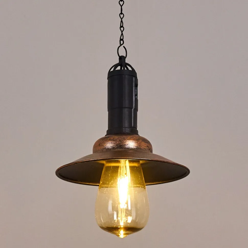 Suspension Anaheim Led Cuivre, Noir, 1 Lumiere