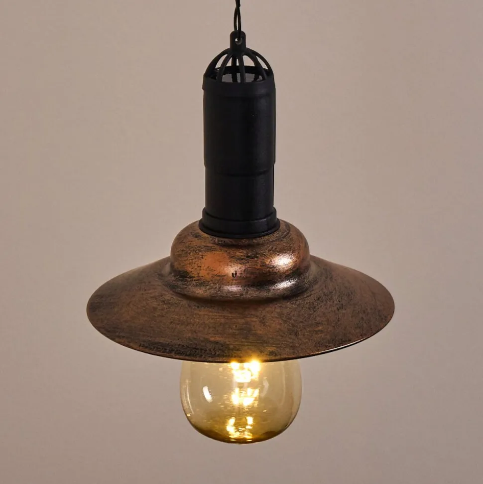 Suspension Anaheim Led Cuivre, Noir, 1 Lumiere