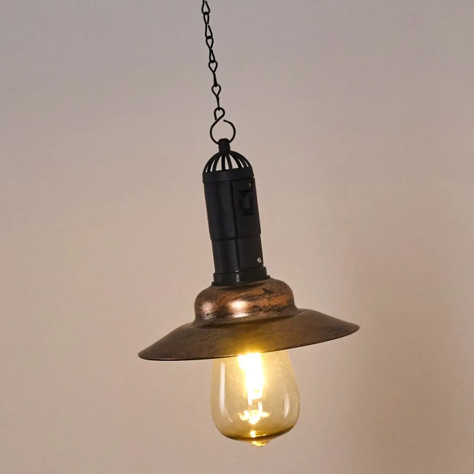 Suspension Anaheim Led Cuivre, Noir, 1 Lumiere