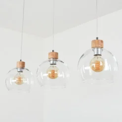 Suspension Andeer Chrome, Ecru, 3 Lumieres