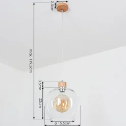 Suspension Andeer Ecru, 1 Lumiere
