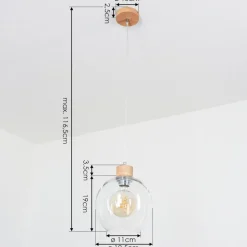 Suspension Andeer Ecru, 1 Lumiere