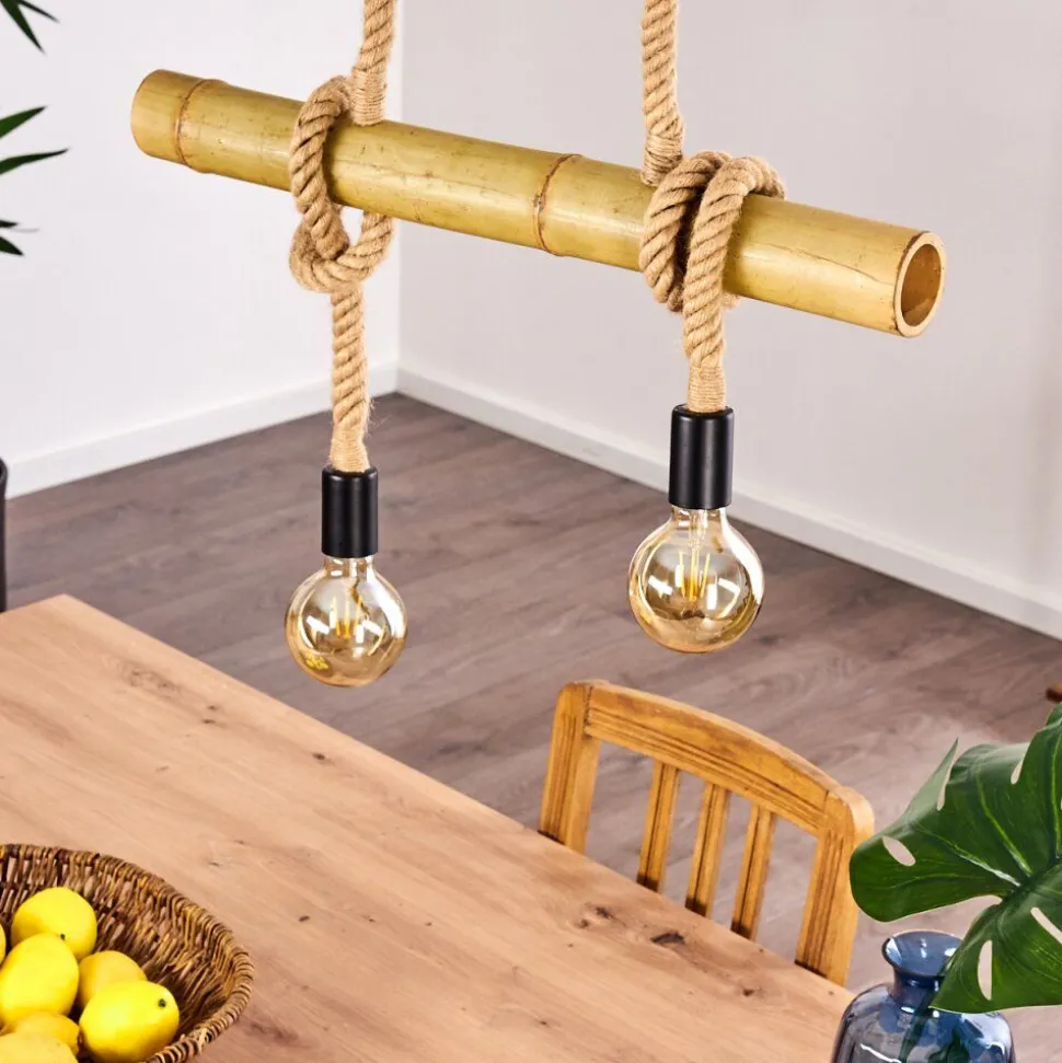 Suspension Asmara Brun, 2 Lumieres