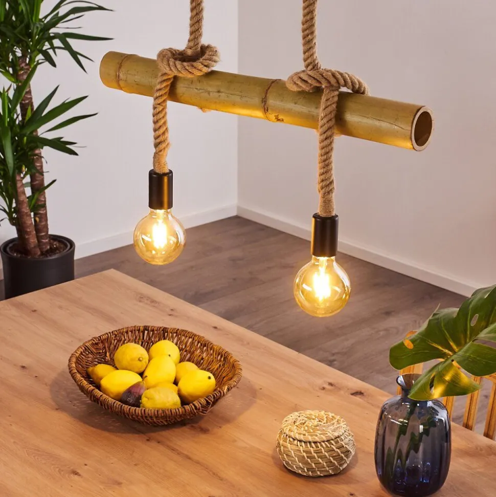 Suspension Asmara Brun, 2 Lumieres