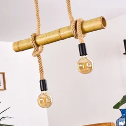 Suspension Asmara Brun, 2 Lumieres