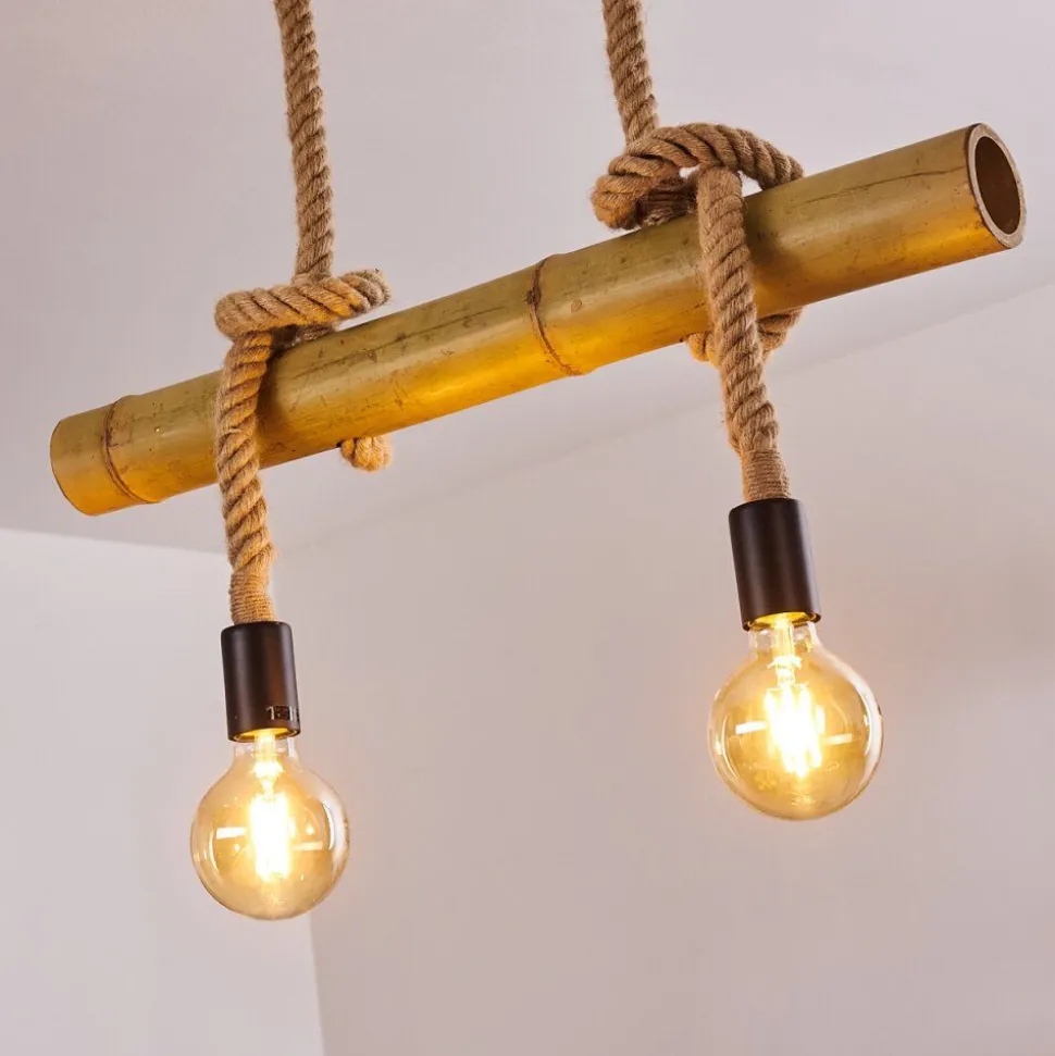 Suspension Asmara Brun, 2 Lumieres