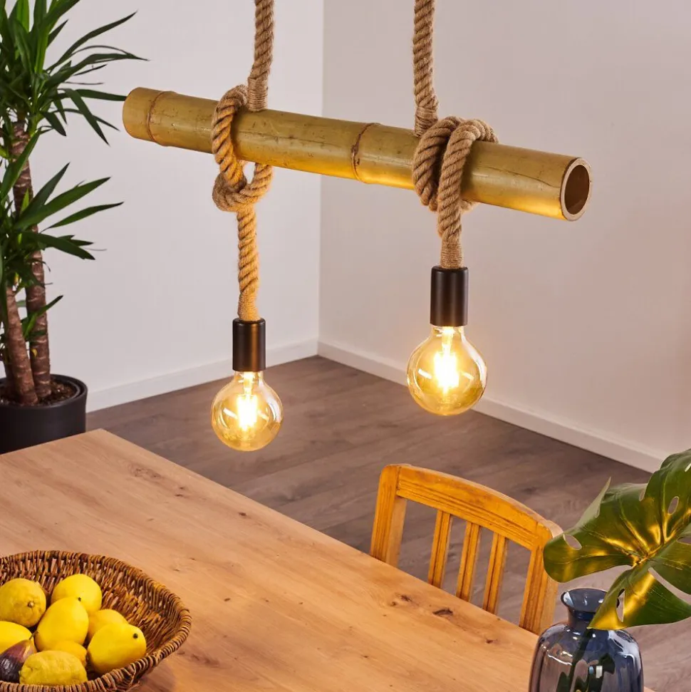 Suspension Asmara Brun, 2 Lumieres