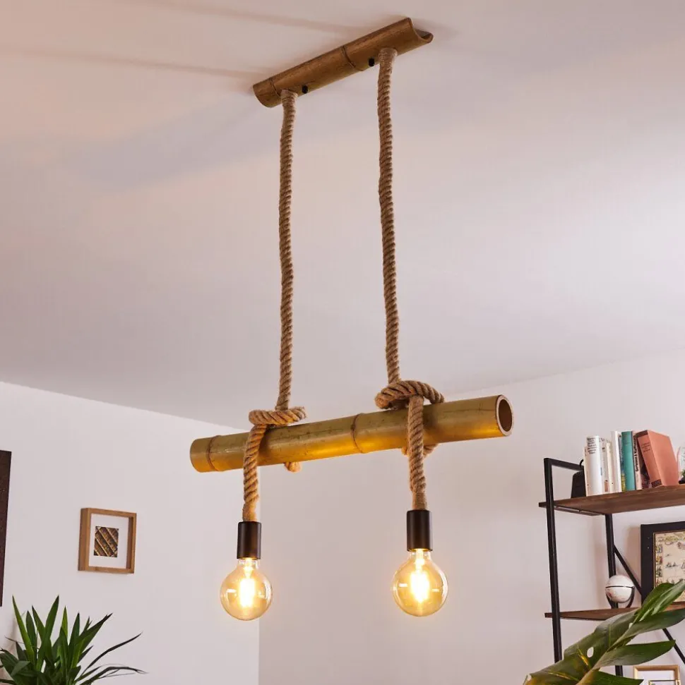 Suspension Asmara Brun, 2 Lumieres
