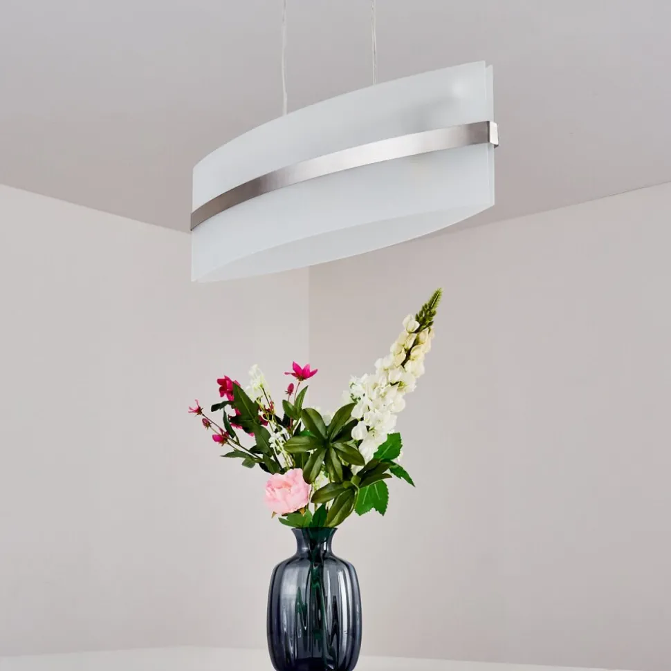 Suspension Avellino Acier Inoxydable, Blanc, 3 Lumieres