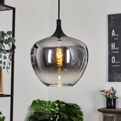 Suspension Azurara Noir, 1 Lumiere