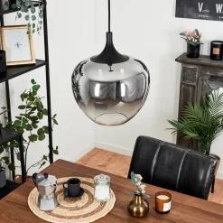 Suspension Azurara Noir, 1 Lumiere