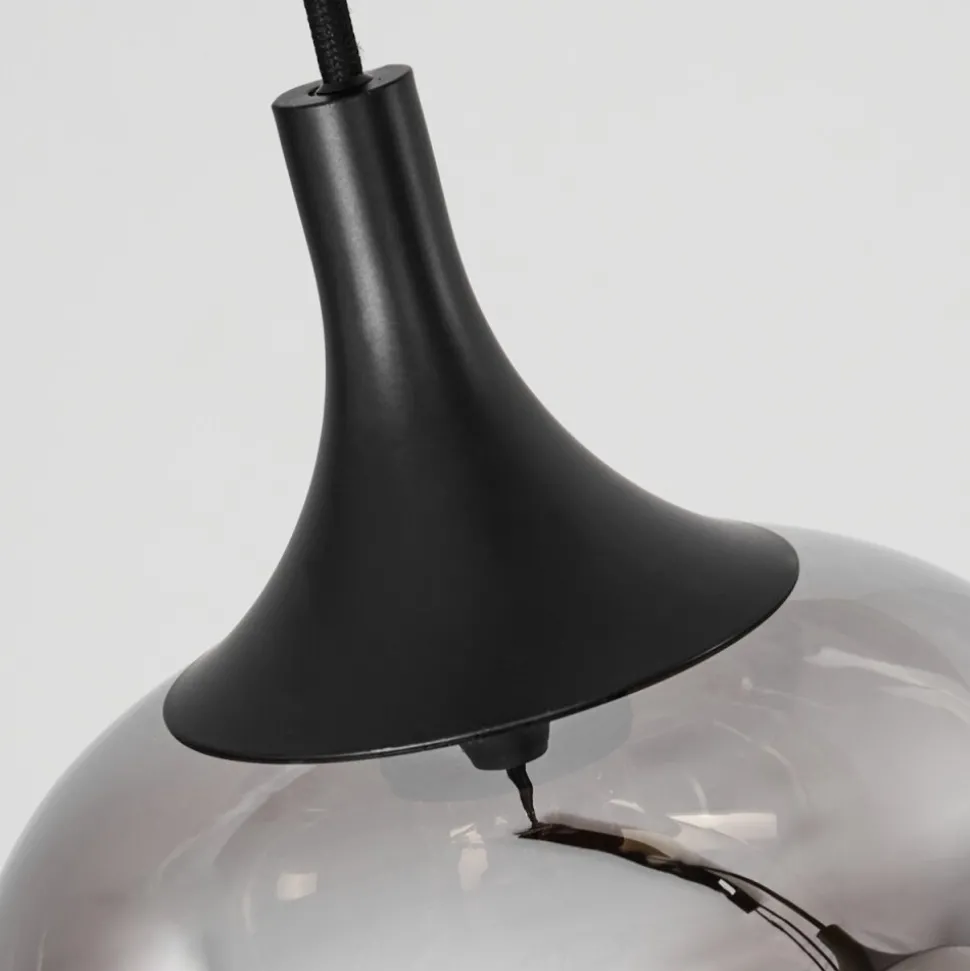 Suspension Azurara Noir, 4 Lumieres