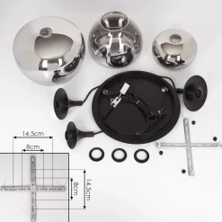 Suspension Azurara Noir, 3 Lumieres