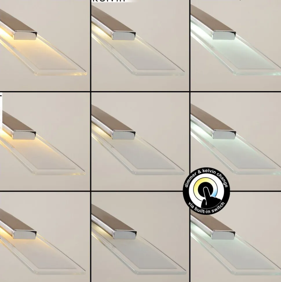 Suspension Balcairn Led Nickel Mat, 4 Lumieres