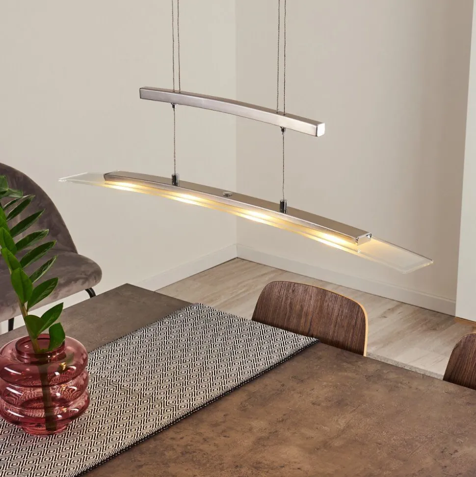 Suspension Balcairn Led Nickel Mat, 4 Lumieres