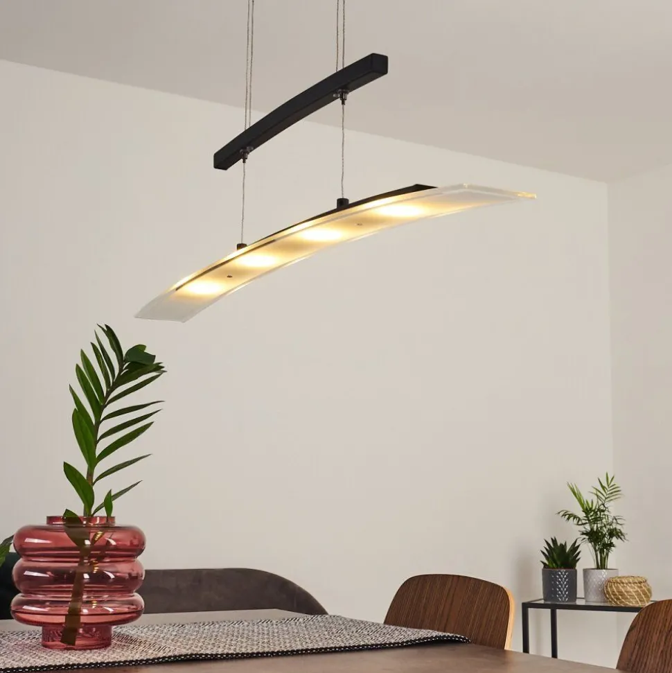 Suspension Balcairn Led Noir, 4 Lumieres