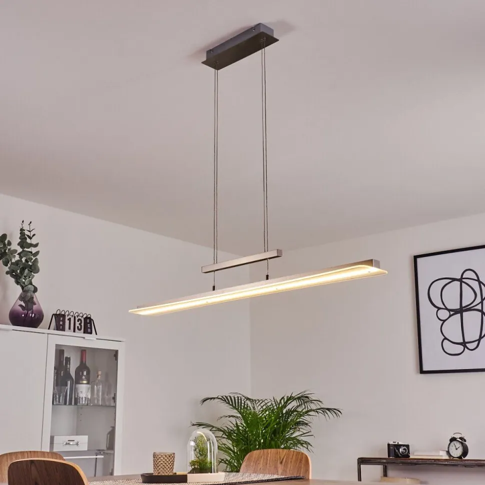 Suspension Barrud Led Argente, 1 Lumiere