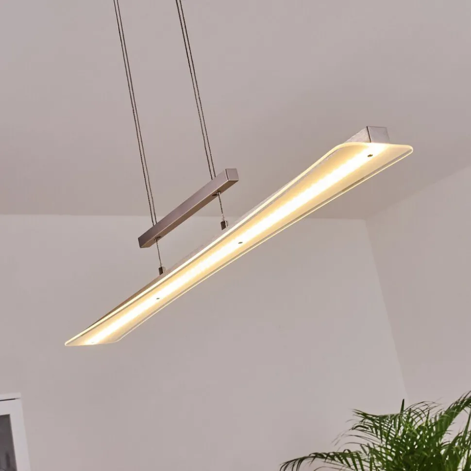 Suspension Barrud Led Argente, 1 Lumiere