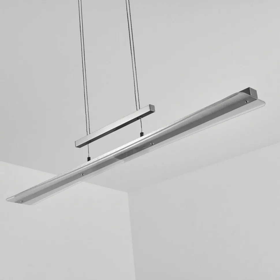 Suspension Barrud Led Argente, 1 Lumiere