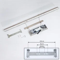 Suspension Barrud Led Argente, 1 Lumiere