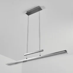 Suspension Barrud Led Argente, 1 Lumiere