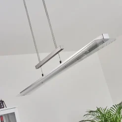 Suspension Barrud Led Argente, 1 Lumiere