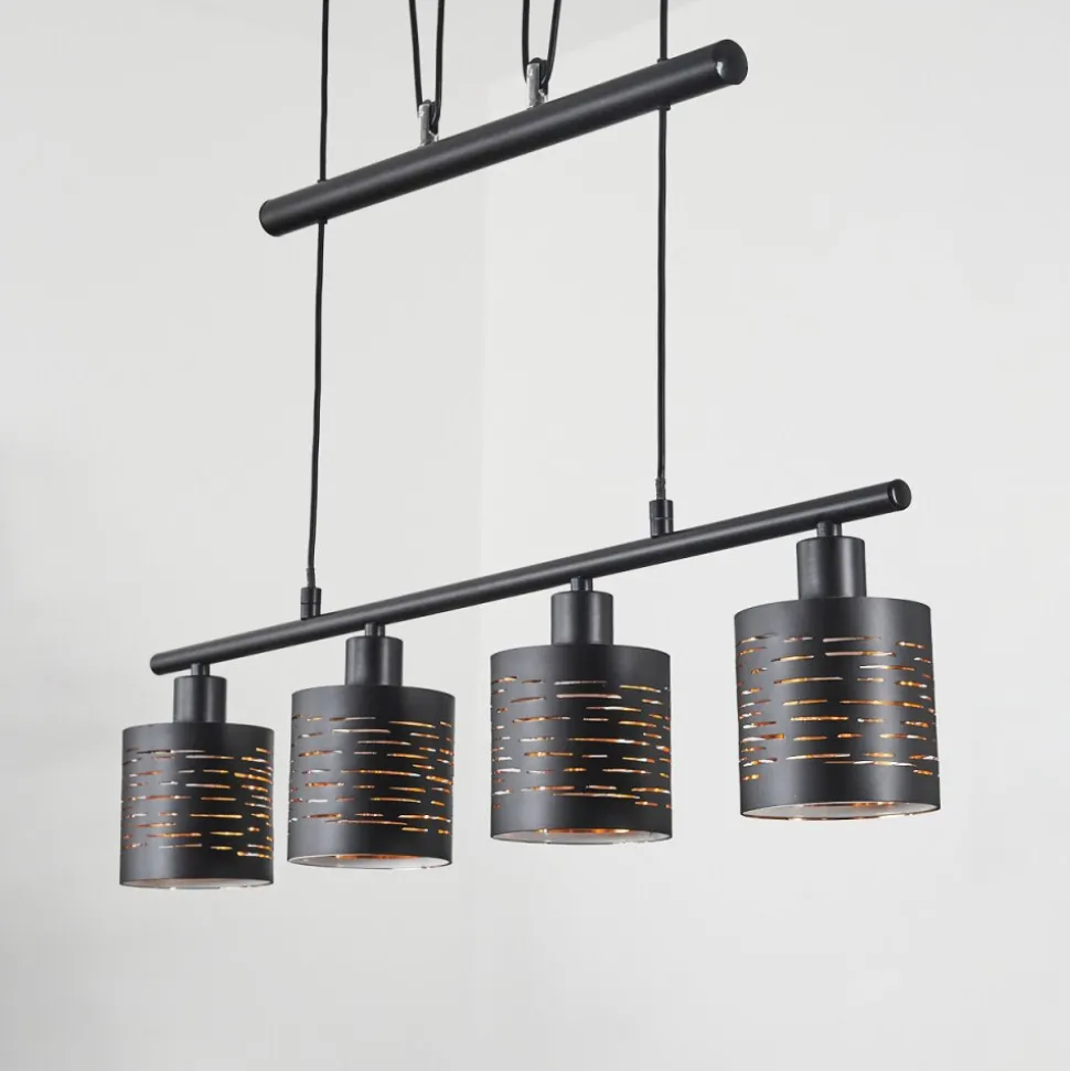 Suspension Bathinda Noir, 4 Lumieres