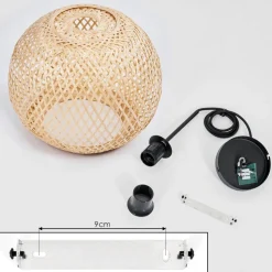 Suspension Bauro Ecru, 1 Lumiere