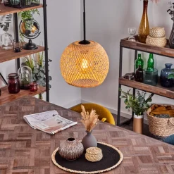 Suspension Bauro Ecru, 1 Lumiere