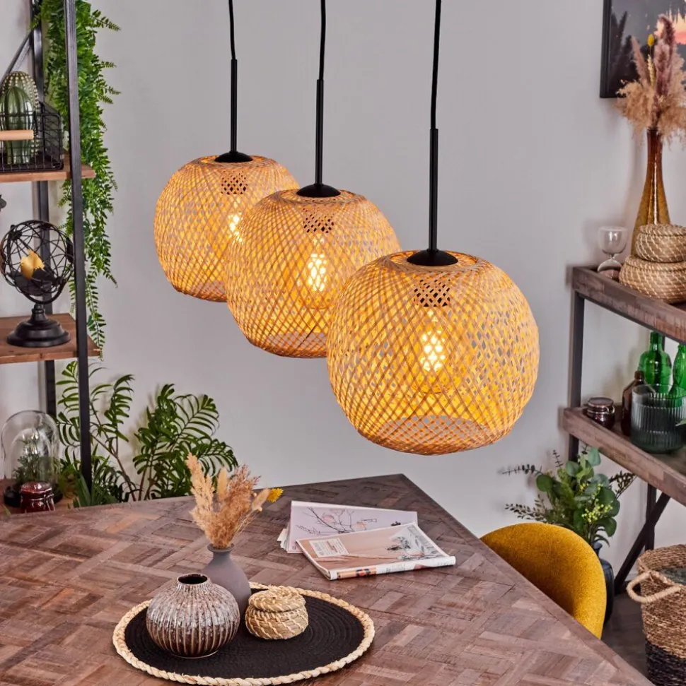 Suspension Bauro Ecru, 3 Lumieres