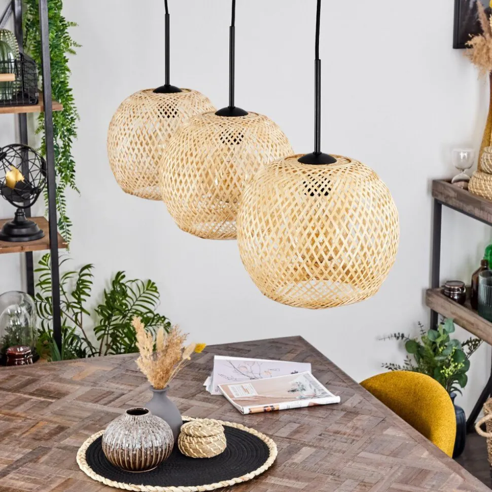 Suspension Bauro Ecru, 3 Lumieres