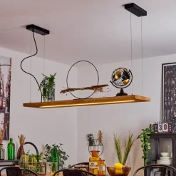 Suspension Blandford Led Noir, 1 Lumiere, Telecommandes