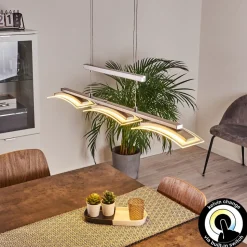 Suspension Bolonda Led Nickel Mat, 3 Lumieres