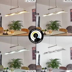 Suspension Bolonda Led Nickel Mat, 3 Lumieres