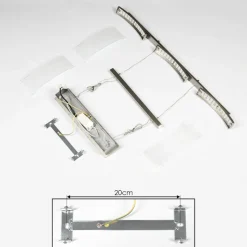 Suspension Bolonda Led Nickel Mat, 3 Lumieres