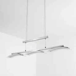 Suspension Bolonda Led Nickel Mat, 3 Lumieres