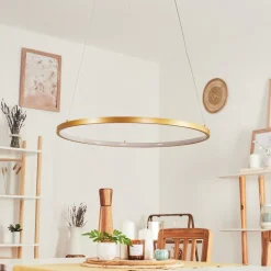 Suspension Calcium Led Laiton, 1 Lumiere