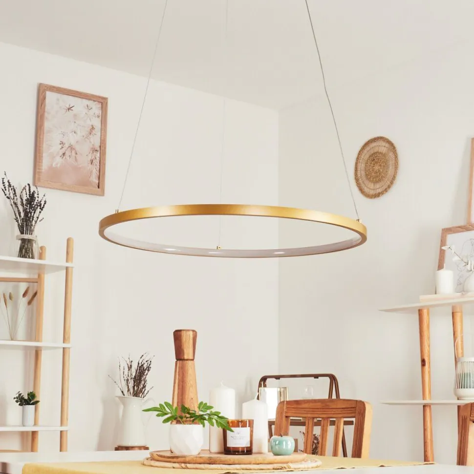 Suspension Calcium Led Laiton, 1 Lumiere
