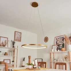 Suspension Calcium Led Laiton, 1 Lumiere