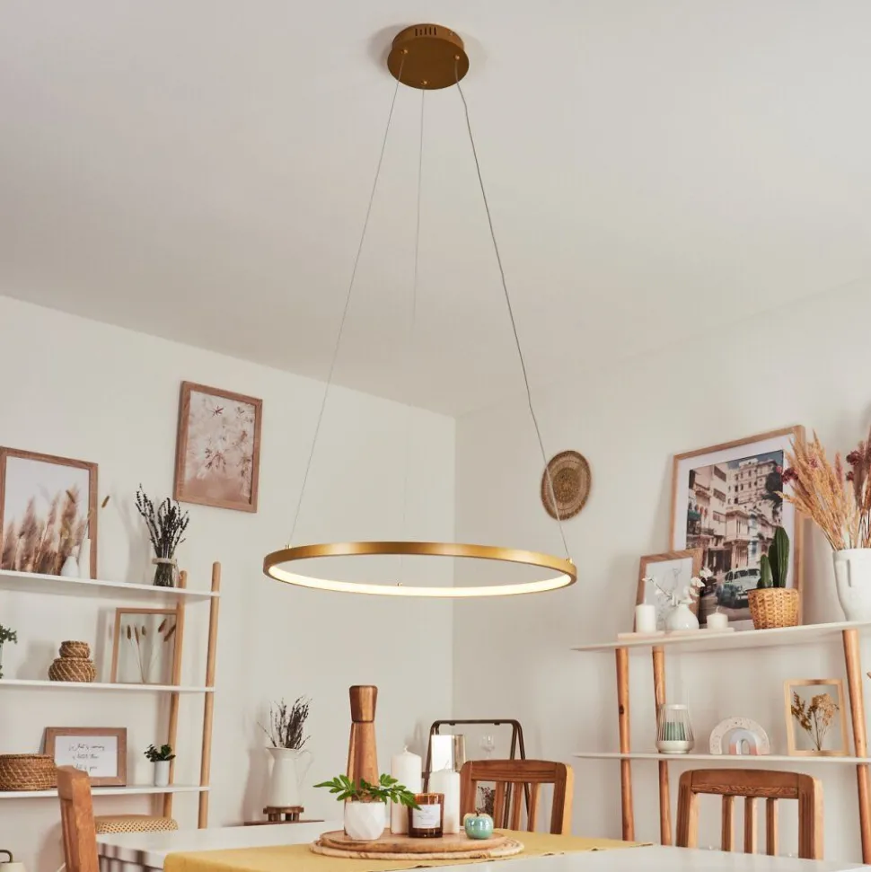 Suspension Calcium Led Laiton, 1 Lumiere