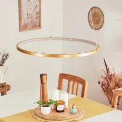 Suspension Calcium Led Laiton, 1 Lumiere