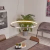 Suspension Calcium Led Nickel Mat, 1 Lumiere