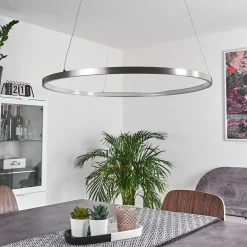 Suspension Calcium Led Nickel Mat, 1 Lumiere