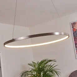 Suspension Calcium Led Nickel Mat, 1 Lumiere