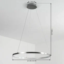 Suspension Calcium Led Nickel Mat, 1 Lumiere