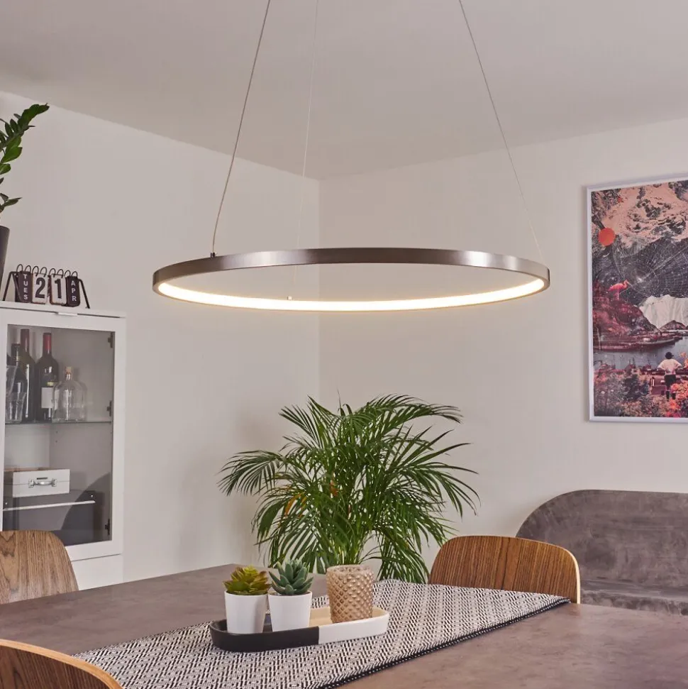 Suspension Calcium Led Nickel Mat, 1 Lumiere