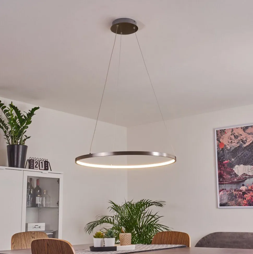 Suspension Calcium Led Nickel Mat, 1 Lumiere