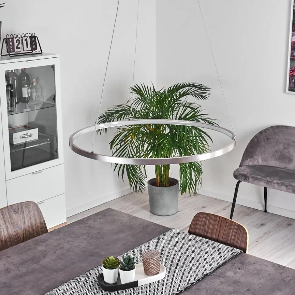 Suspension Calcium Led Nickel Mat, 1 Lumiere